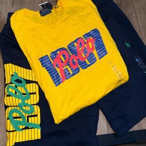 Ralph Lauren Bright Yellow Polo Shirt shirts a xl pants a large brand new